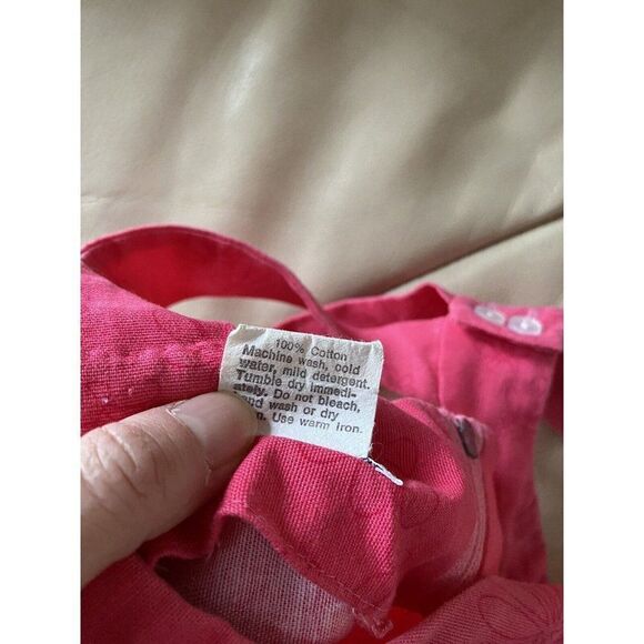 Vintage Carroll Reed Dress Pink Fit And Flare Shell Tropical Flower Floral 6 - Picture 7 of 13